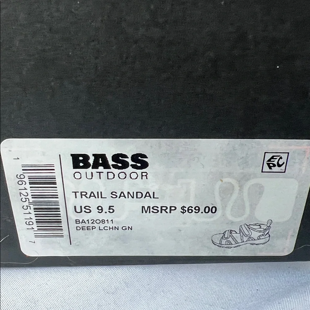 Bass Olive Green Men's Outdoor Sandals with Adjustable Straps - 9.5 - Picture 12 of 12